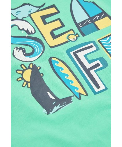 Boboli T-shirt sem mangas Sea Life
