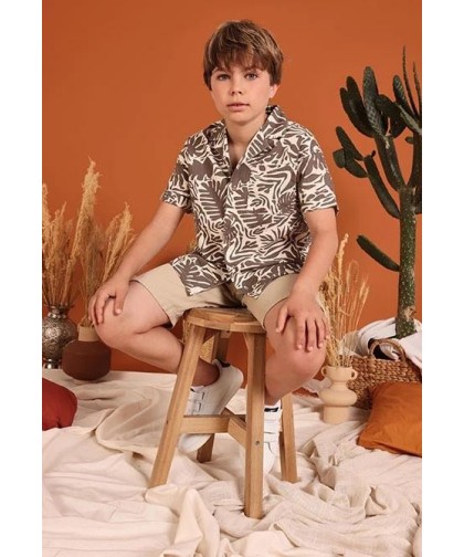 Boboli Camisa popelina estampada