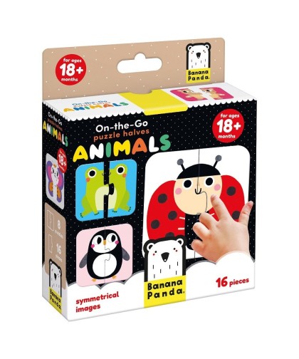 Banana Panda On the Go puzzle halves Animais 18m+