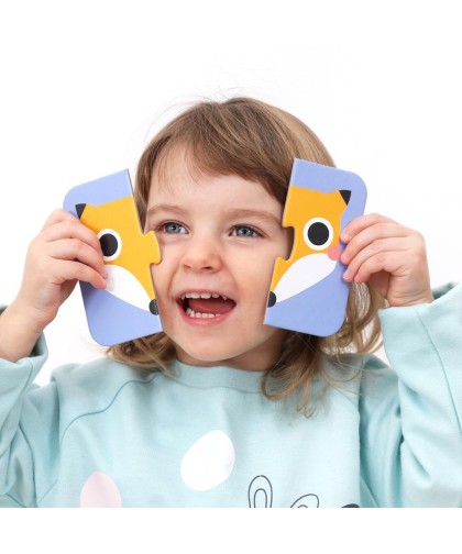 Banana Panda puzzle halves Faces 15m+