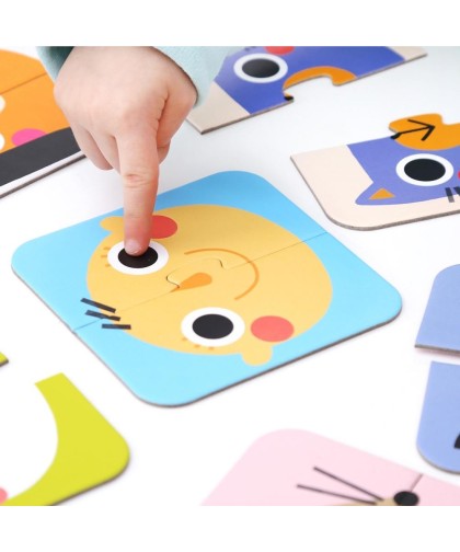 Banana Panda puzzle halves Faces 15m+