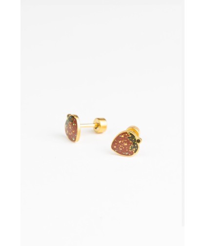 Brincos Glitter Strawberry