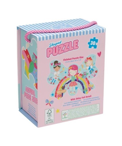 Puzzle Recortado 30 Peças – Fada Arco-íris