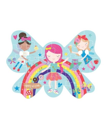 Puzzle Recortado 30 Peças – Fada Arco-íris