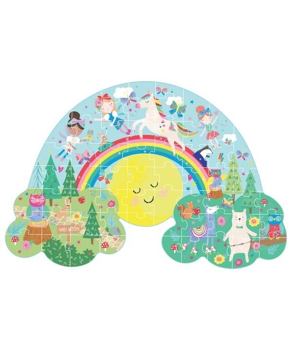Puzzle Contornado 60 Peças - Rainbow Fairy