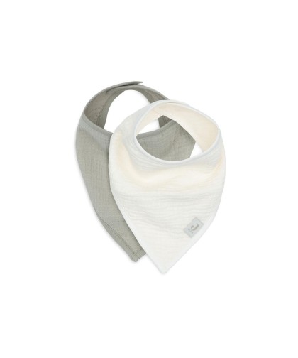 Pack 2 Bandanas Jollein - White & Olive Green