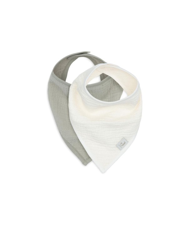 Pack 2 Bandanas Jollein - White & Olive Green