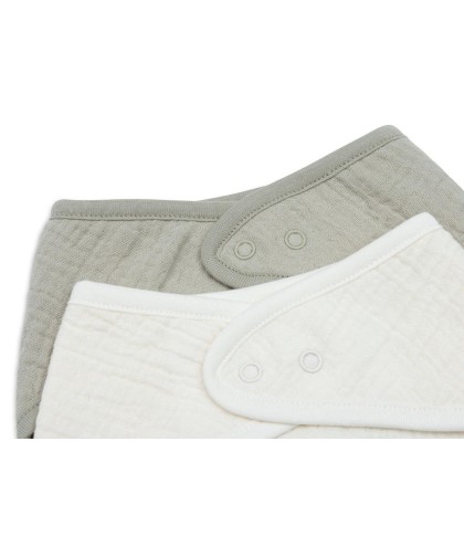 Pack 2 Bandanas Jollein - White & Olive Green