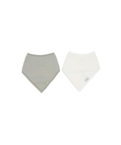 Pack 2 Bandanas Jollein - White & Olive Green